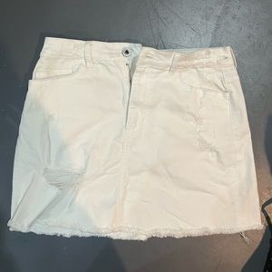 Small White Jean Skirt